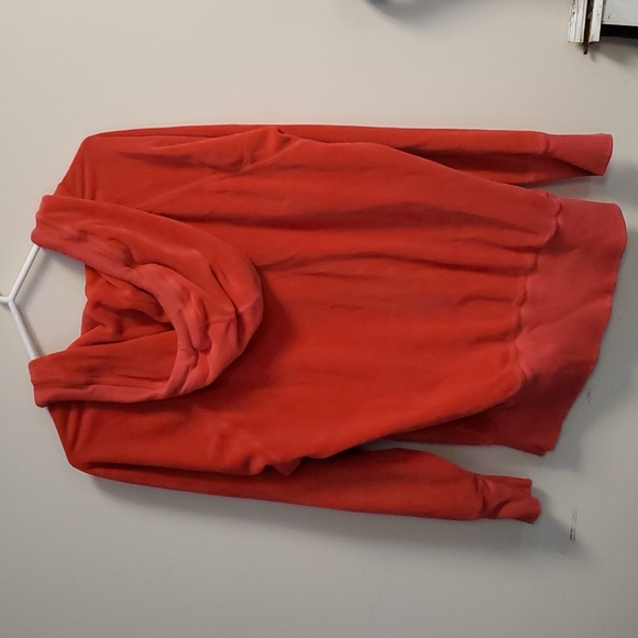 Vintage Juicy Couture Large Red Pink Cotton Velour Full Zip Hoodie Sweatshirt - Picture 9 of 16